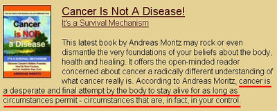 andreas moritz disease cancer