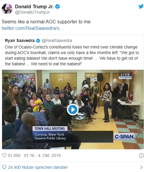 Datei:Donald Trump JR Hoax twitter 2019.jpg