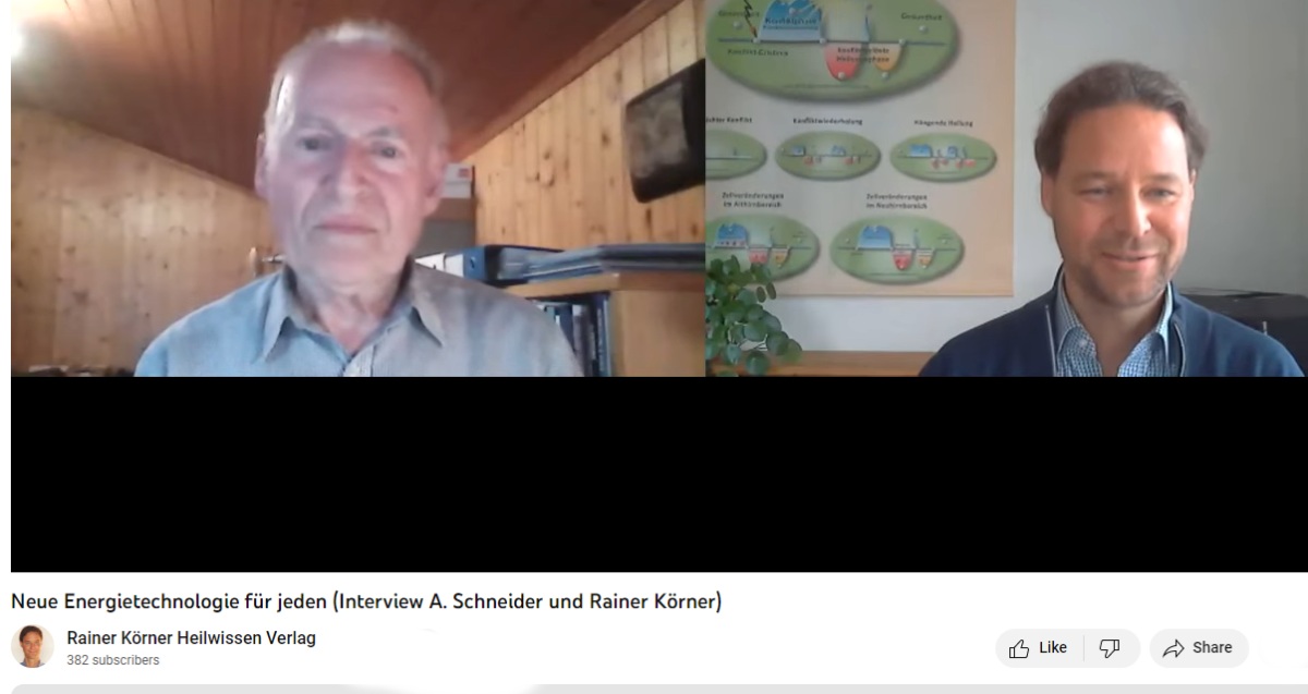 Rainer Körner mit Adolf Schneider (Jupiter Verlag über so genannte "Neue Energietechnologie