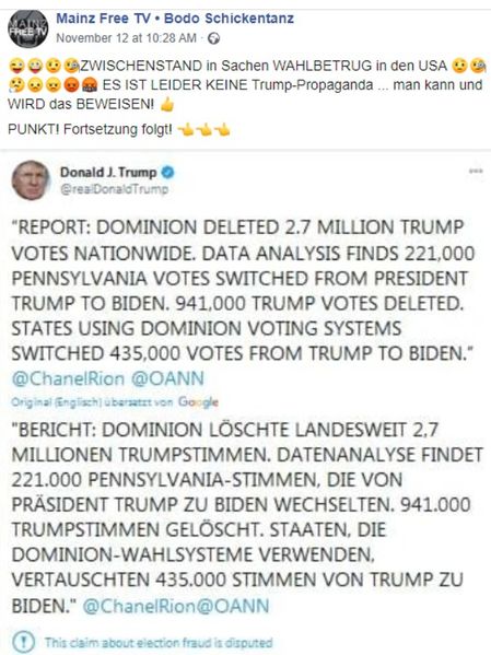 Datei:Bodo Schickentanz Donald Trump Wahl 2020.jpg