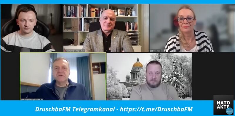 Datei:Sergey Filbert Wilhelm Domke-Schulz Sabiene Jahn,Dirk Pohlmann Thomas Roeper Druschba TV 2023.jpg